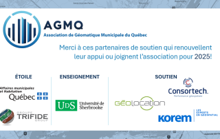 Le MAMH, l'Université de Sherbrooke, Consortech, Géolocation, Trifide et Korem apportent leur soutien à l'AGMQ pour 2025
