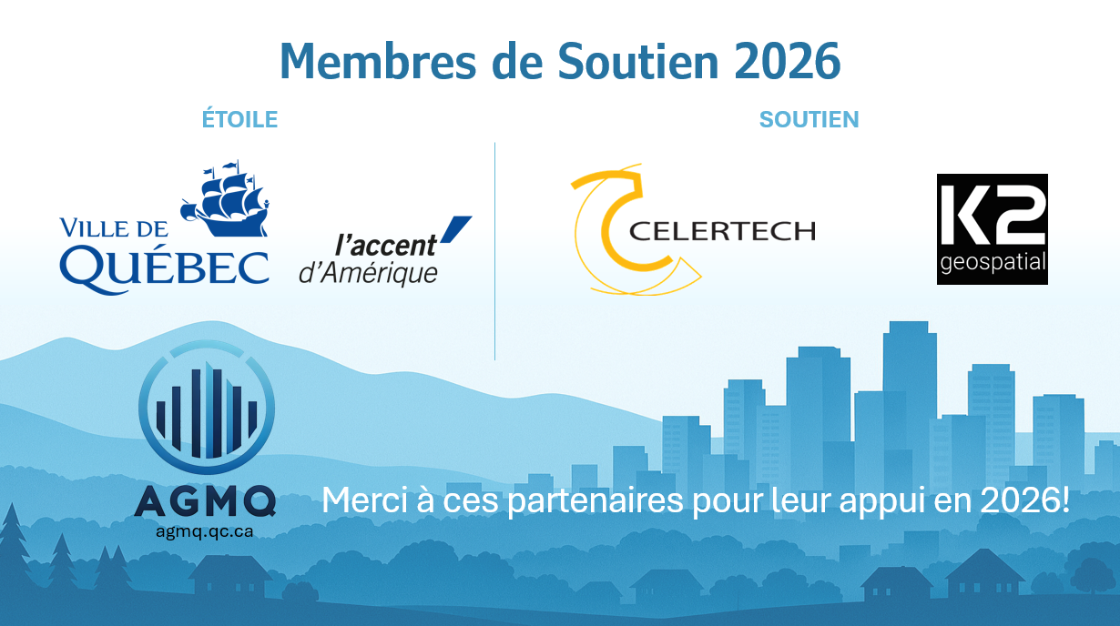 La Ville de Québec, Celertech et K2 Geospatial apportent leur soutien à l’AGMQ pour 2026